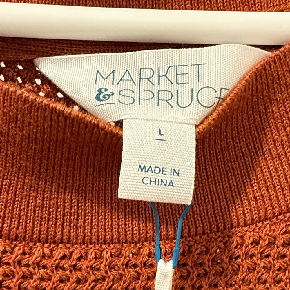 Market & Spruce Terracotta Knit Top - Picture 2 of 3